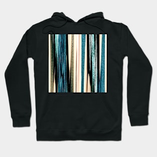 blue turquoise black grey beige pink abstract striped pattern Hoodie
